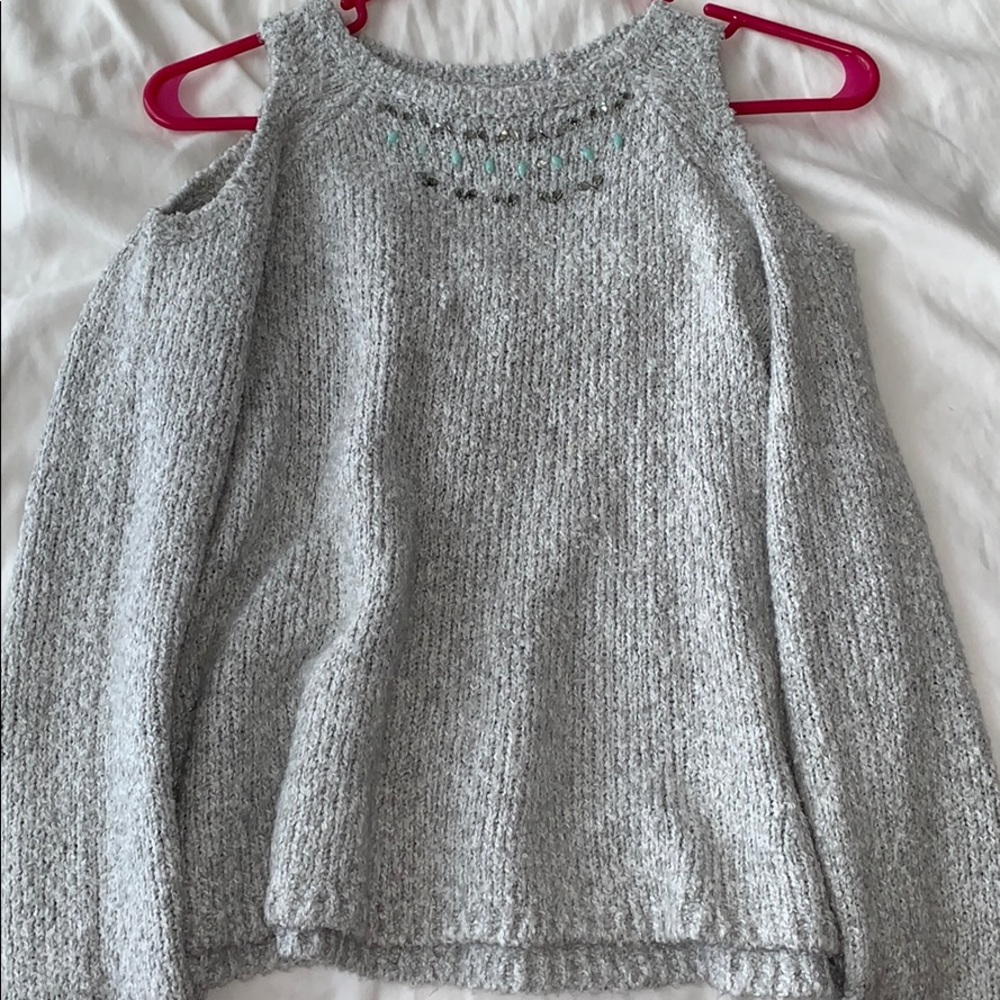 Open shoulder sweater